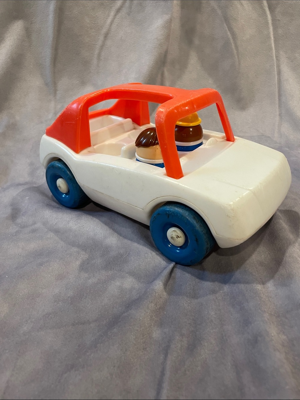 Vintage Little Tikes Kids Toy Car with Blue Wheels - Compact Push Vehicle